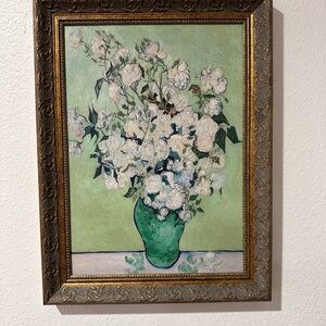 16x13 Roses 1890 by Vincent Van Gogh ornate gold frame